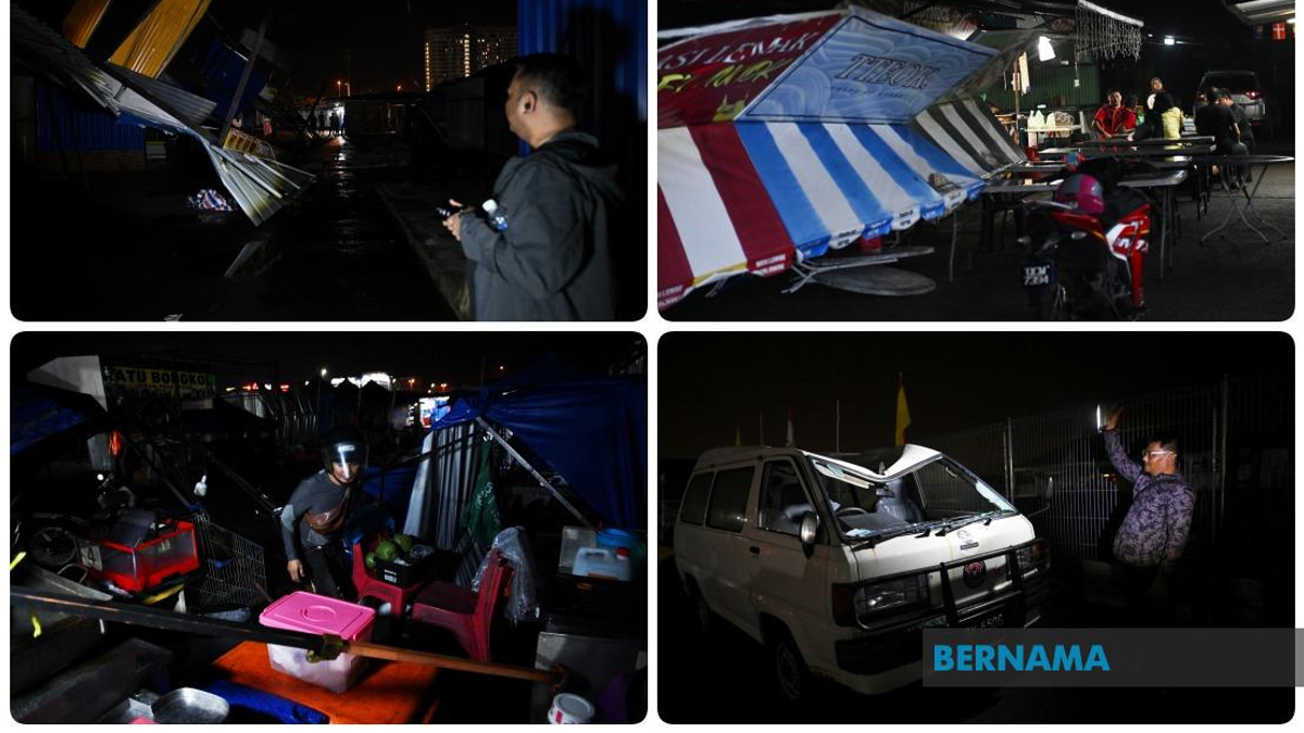 Fierce Sarawak Storm Devastates Kuching Night Market, Leaving Hundreds in Crisis