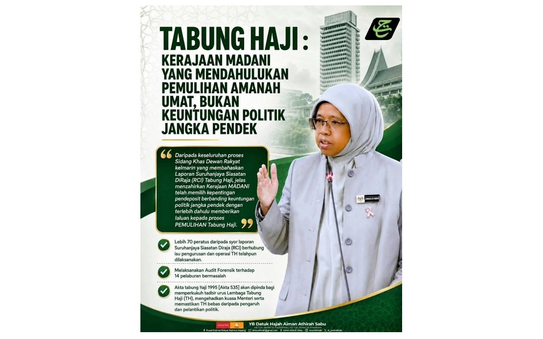 Government Prioritises Depositors Over Politics in Tabung Haji RCI Disclosure, Says Deputy Minister