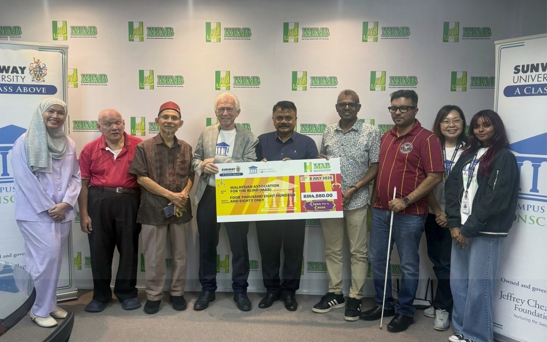 Sunway University Raises RM4,880 for Malaysian Association for the Blind Through Creative Campus Campaign