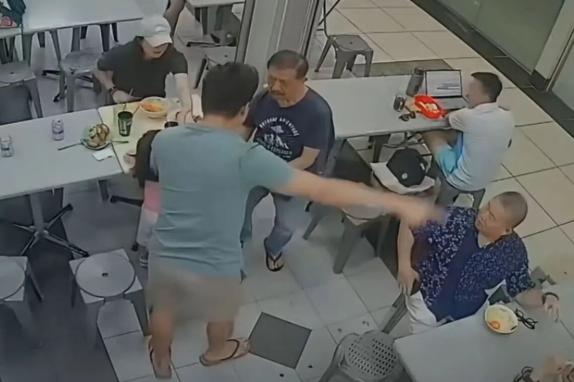 Singapore police investigate incident where elderly man pushed after patting girl's head at coffee shop