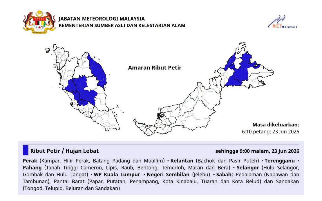 MetMalaysia Confirms Typhoon Mekkhala Poses No Risk to Malaysian Territory