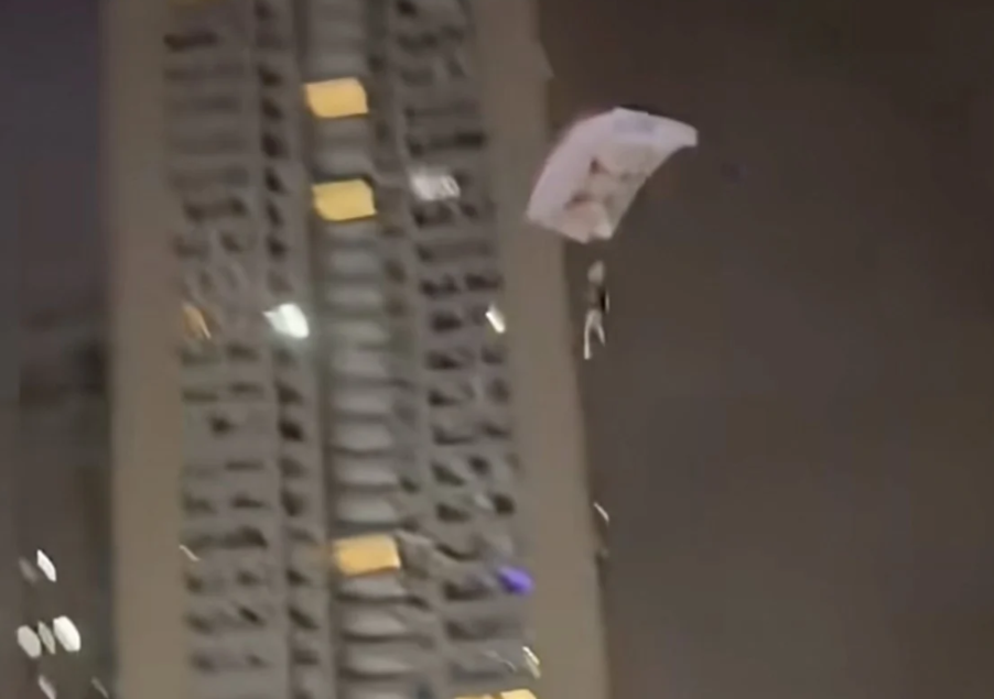 Chinese man detained after illegal skydive from residential tower to boost social media followers