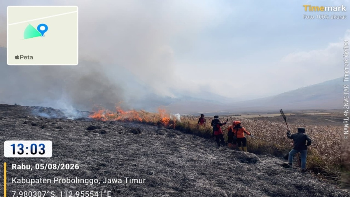 Indonesia Deploys Helicopters As Mount Bromo Wildfire Expands Across 60 Hectares