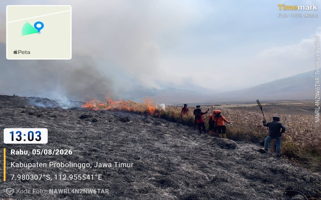 Indonesia Deploys Helicopters As Mount Bromo Wildfire Expands Across 60 Hectares