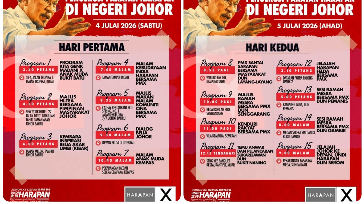 Anwar Intensifies Johor Campaign Push With Packed Seven-Event Schedule
