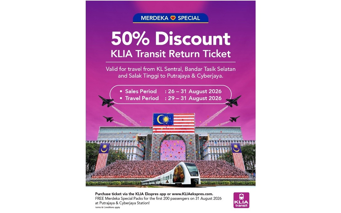 Express Rail Link Offers 50% Discount on Putrajaya Fares for National Day Celebrations