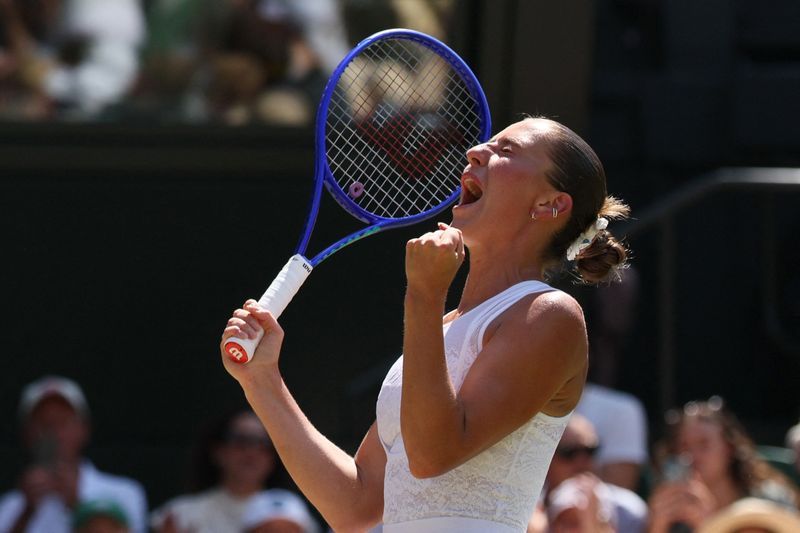 Kostyuk powers past Paolini to reach Wimbledon semi-finals in dominant display
