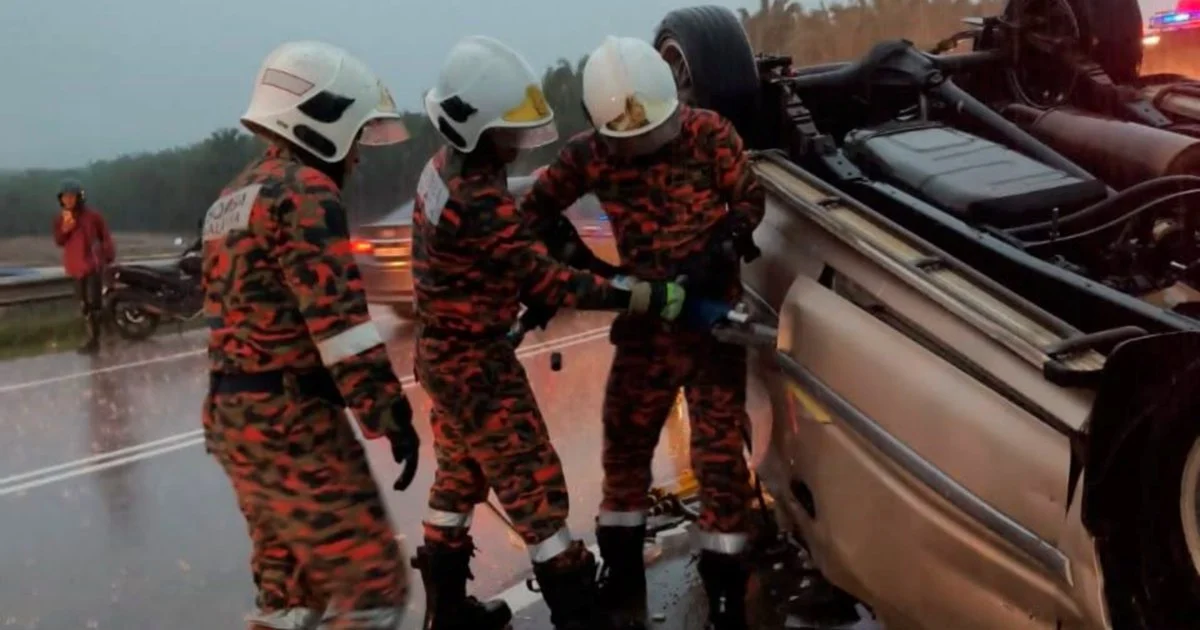 Two Sisters Among Four Killed in Twin Crashes Across Pahang Within One Hour