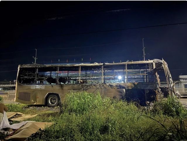 Seven dead as sleeper bus engulfed in flames on Vietnam's National Highway 1