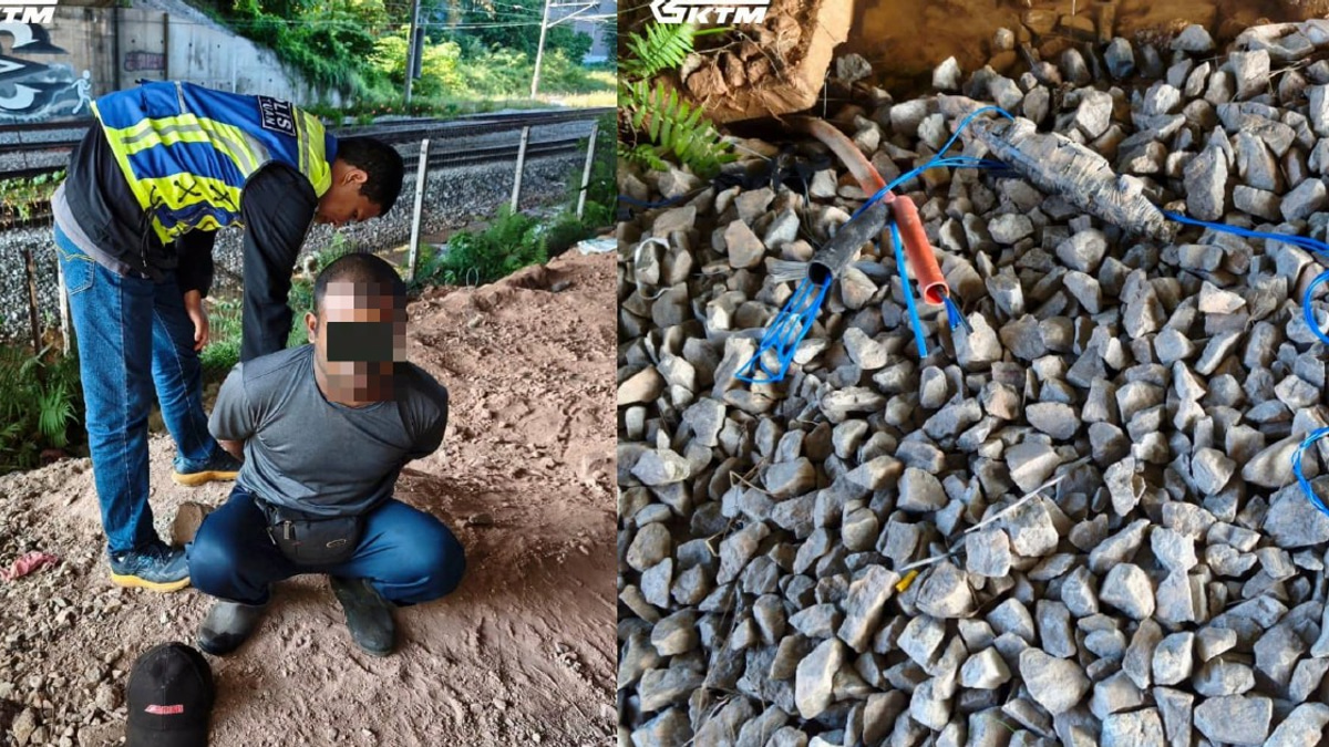 Two arrested in Shah Alam attempting to steal railway cables