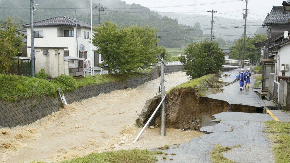 Central Japan Battered by Torrential Rain as Landslides and Flooding Force Mass Evacuations