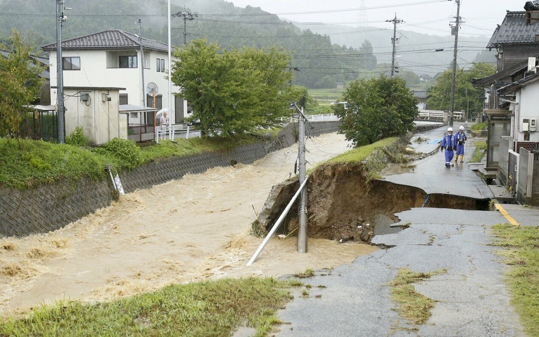 Central Japan Battered by Torrential Rain as Landslides and Flooding Force Mass Evacuations