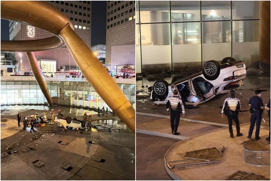 Singapore man sentenced to five weeks' jail for drink-driving into Suntec fountain