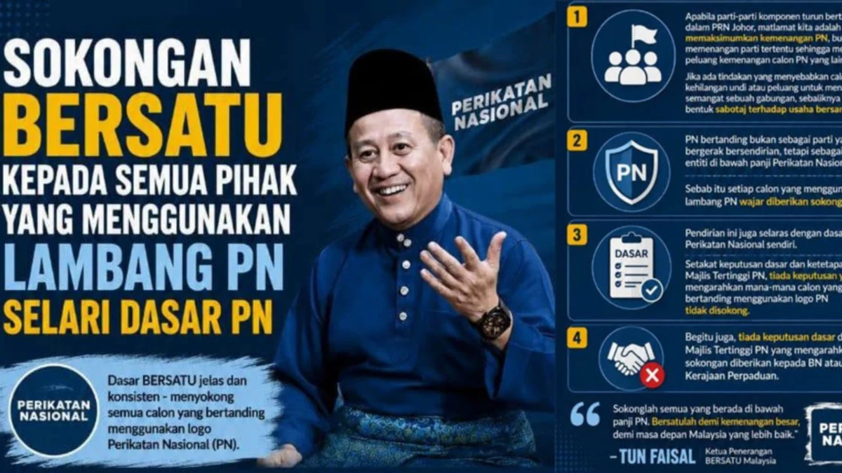 Bersatu Accuses Members of Party Disloyalty Over Johor Election Support for PN Rivals