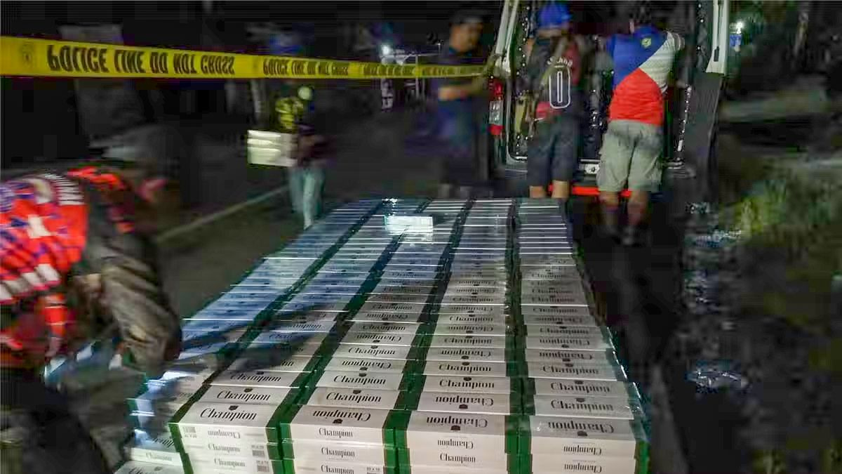 Philippine Police Officer and Businessman Detained in P1.9 Million Cigarette Smuggling Operation