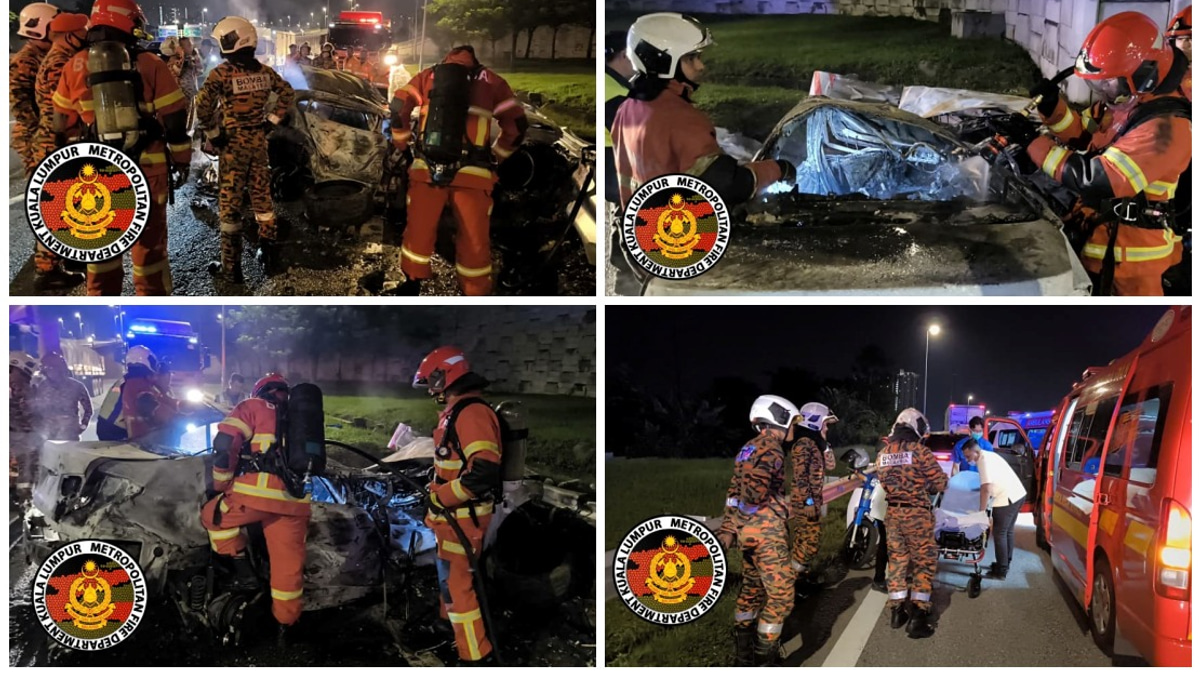 Two Malaysian Students Die in Fiery DUKE Expressway Crash Near Kuala Lumpur