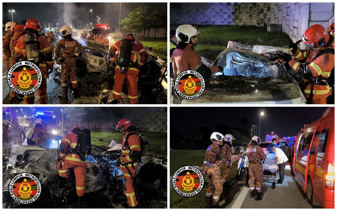 Two Malaysian Students Die in Fiery DUKE Expressway Crash Near Kuala Lumpur