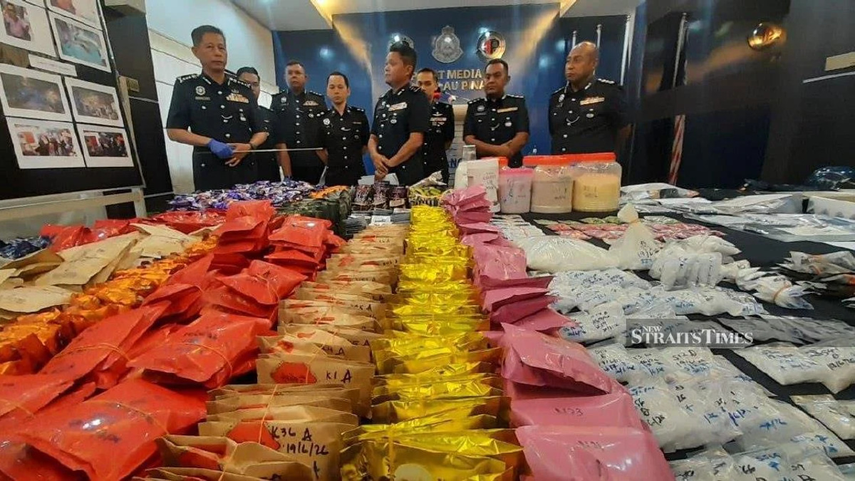 Penang Drug Ring Busted: Couple Arrested as Police Seize RM9.7 Million in Narcotics
