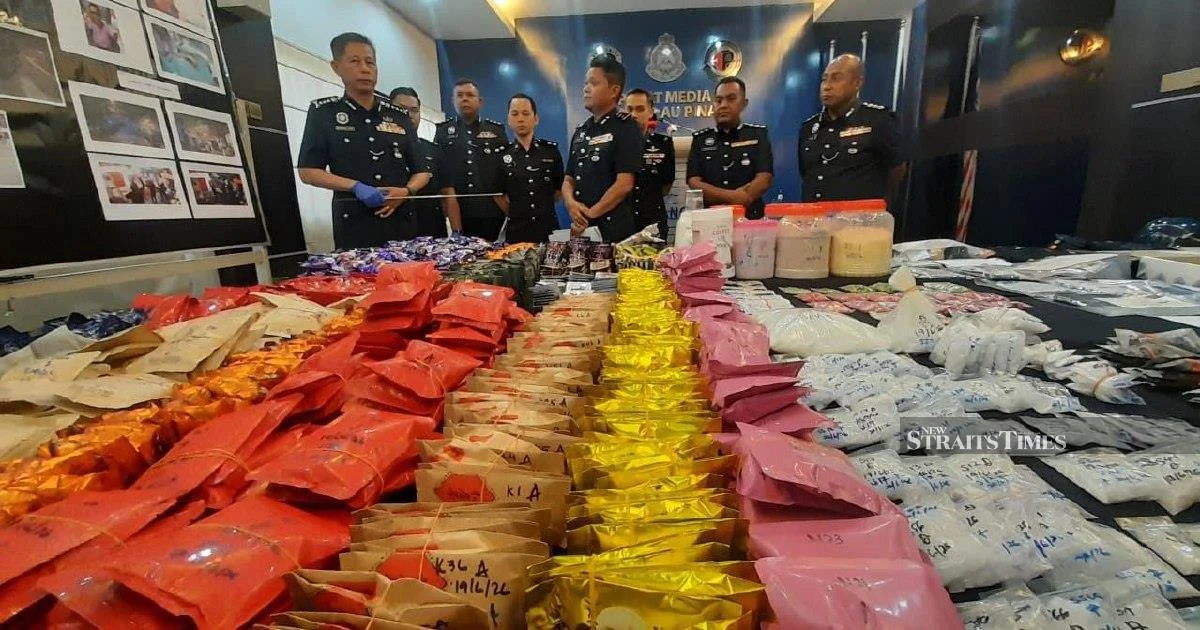 Penang Drug Ring Busted: Couple Arrested as Police Seize RM9.7 Million in Narcotics