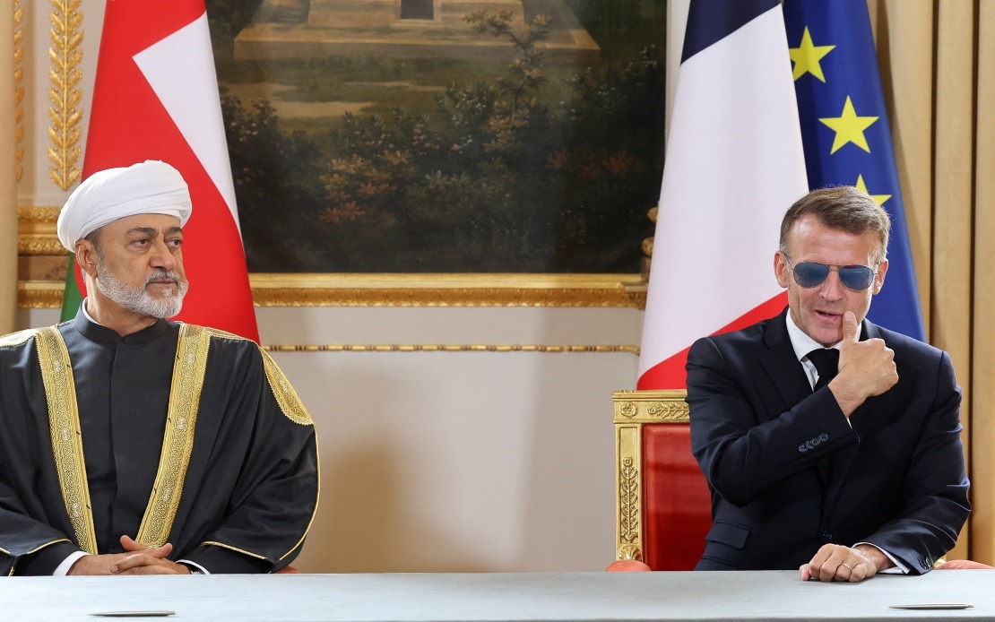 Macron's Aviators Return: French Leader Wears Signature Sunglasses at Oman Sultan Meeting