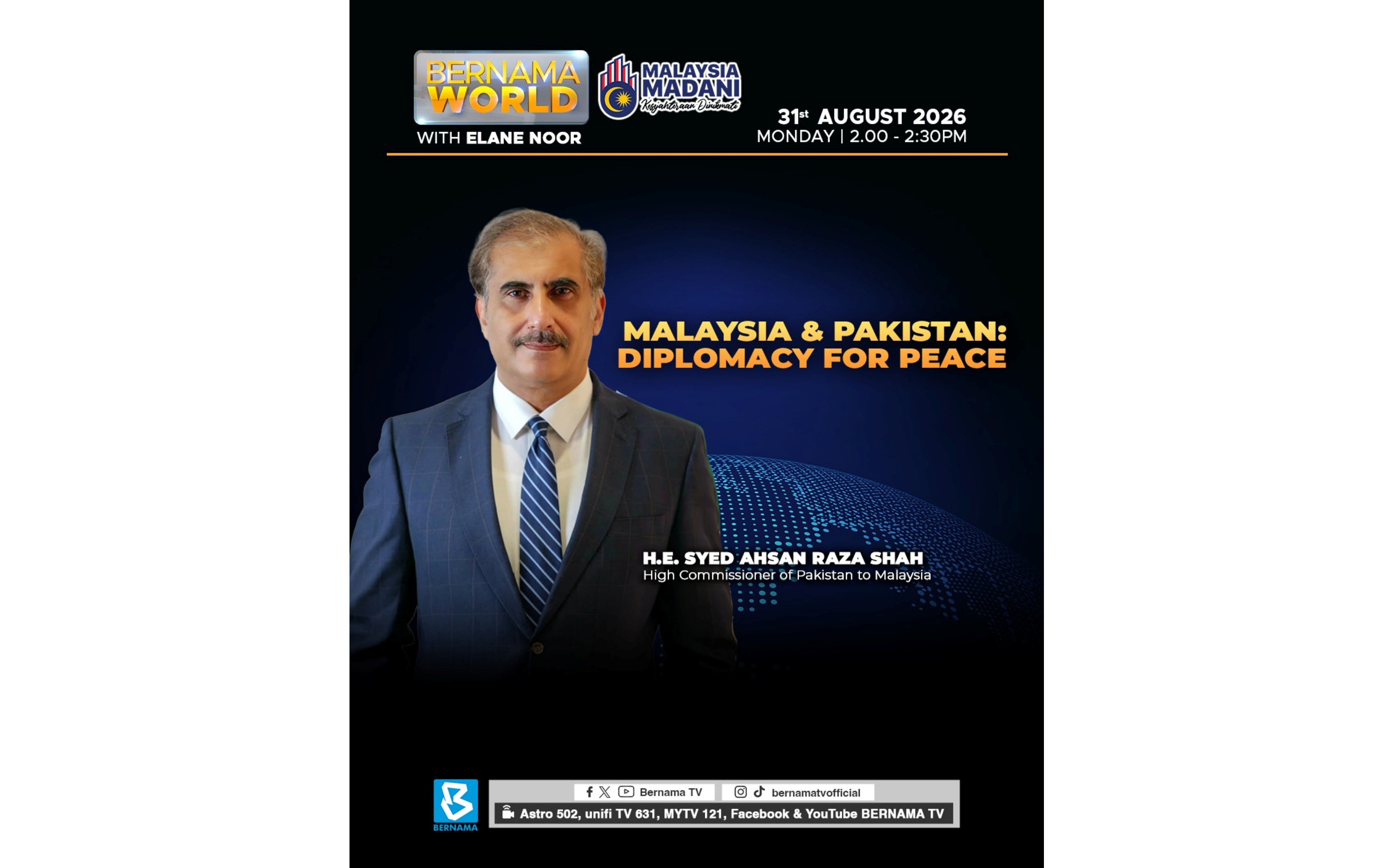 Malaysia and Pakistan Must Pool Mediation Expertise Amid Rising Global Tensions, Says High Commissioner