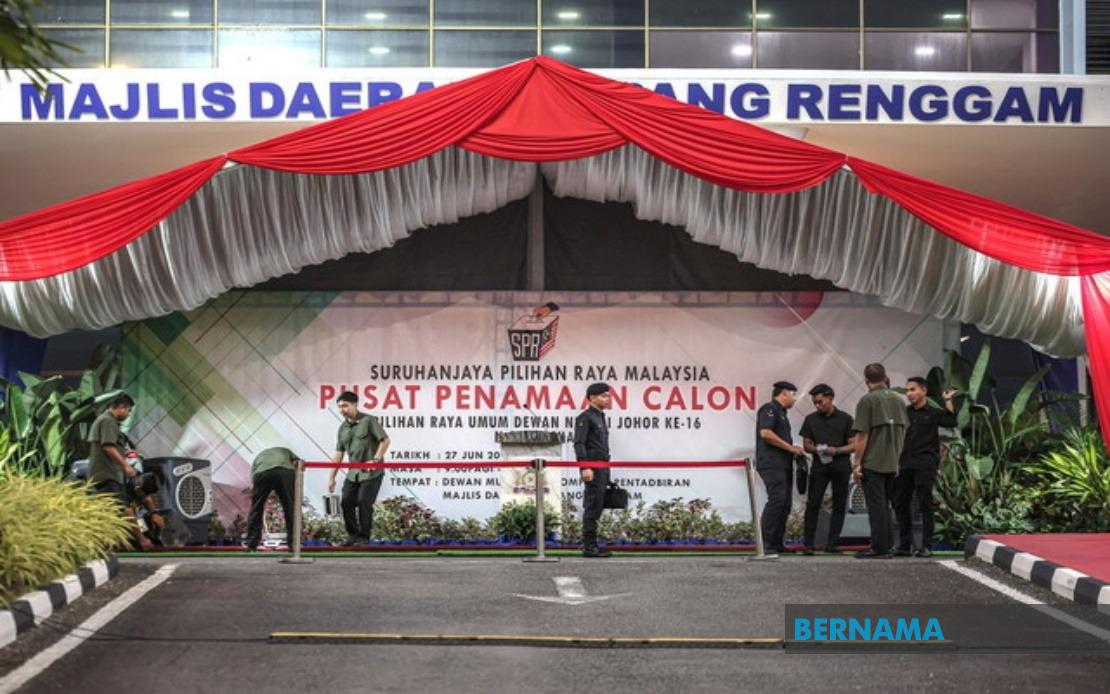 Johor State Election: 56 Nomination Centres Open for Candidate Registration