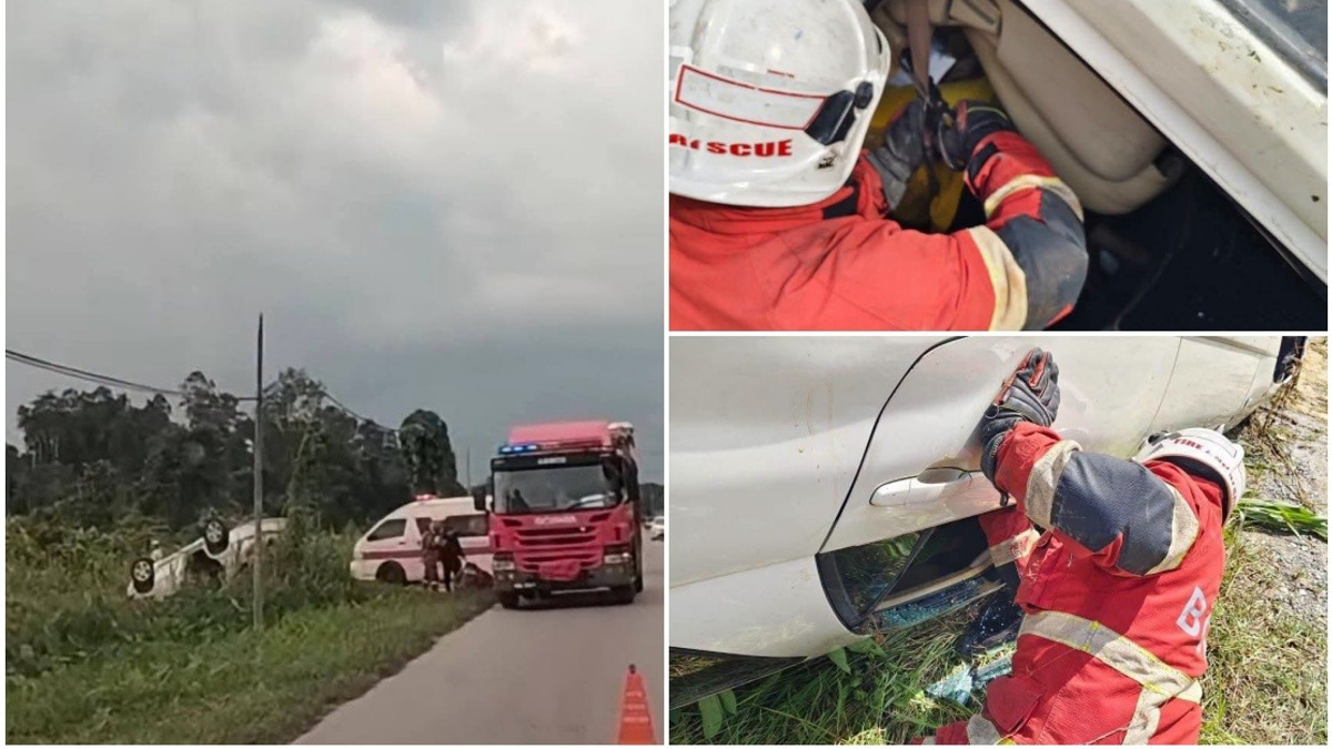 Two Killed After Vehicle Plunges Into Drain in Sibu