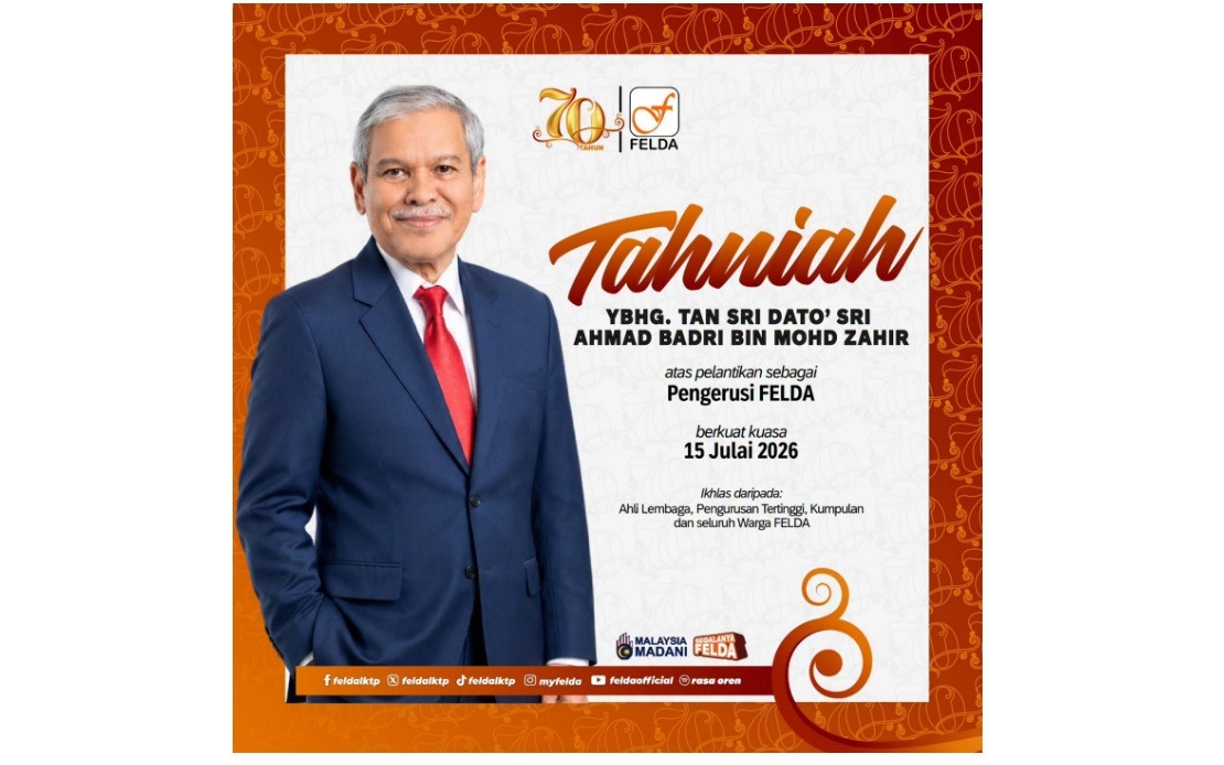 Tan Sri Ahmad Badri Takes Helm at FELDA With Mandate to Drive Transformation