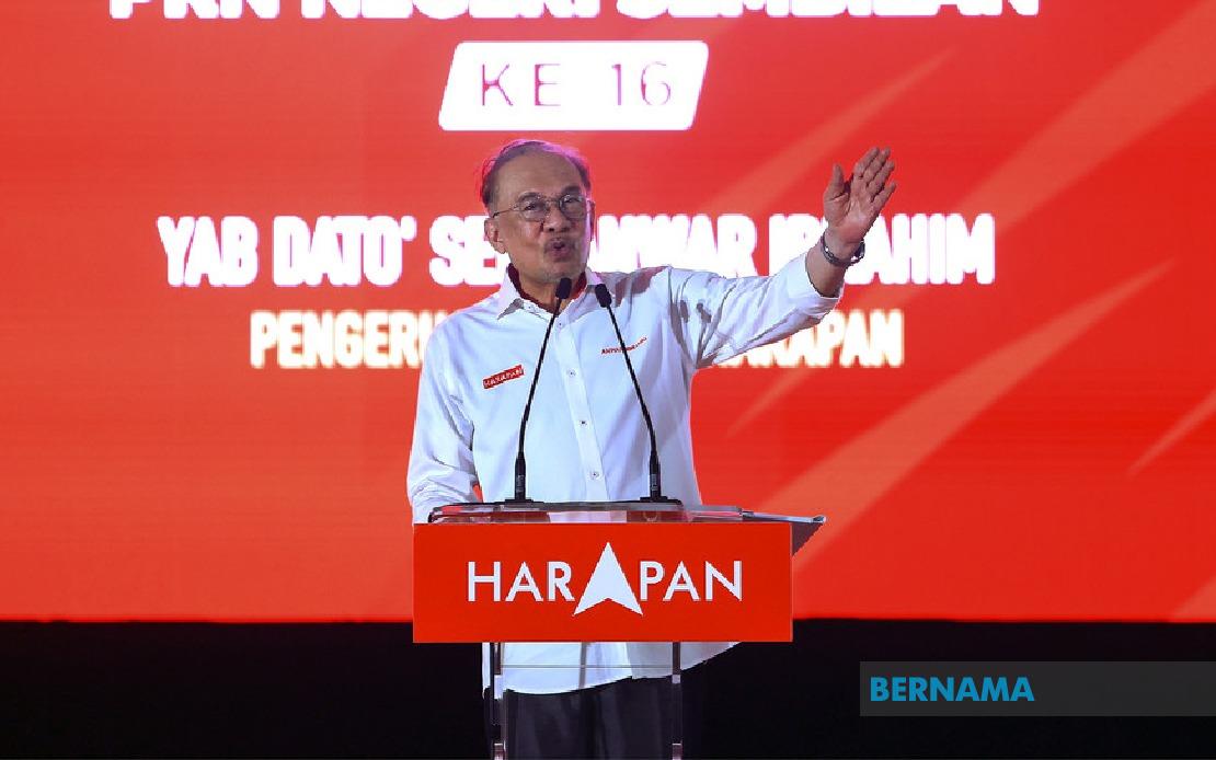 Anwar Urges Negeri Sembilan Voters to Back PH for Continued Development