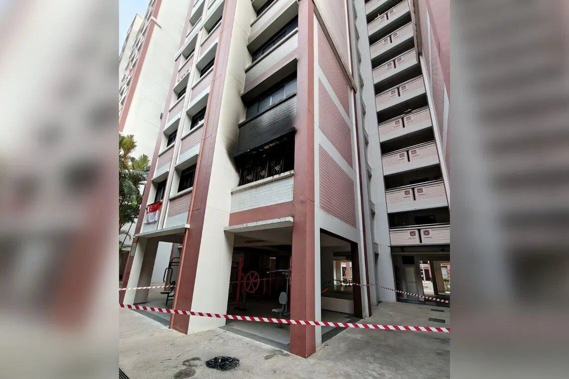 Quick thinking saves lives as bedroom fire erupts in Singapore HDB block