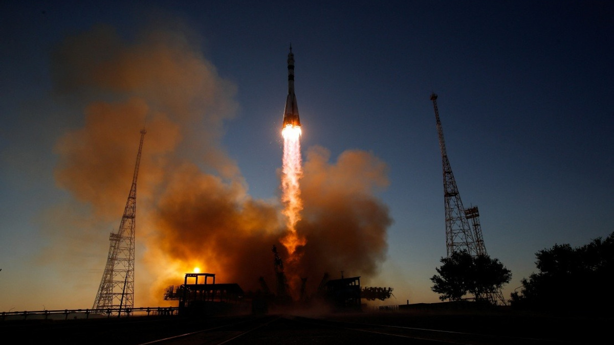 Russian Soyuz Spacecraft with Two Cosmonauts and US Astronaut Departs ISS
