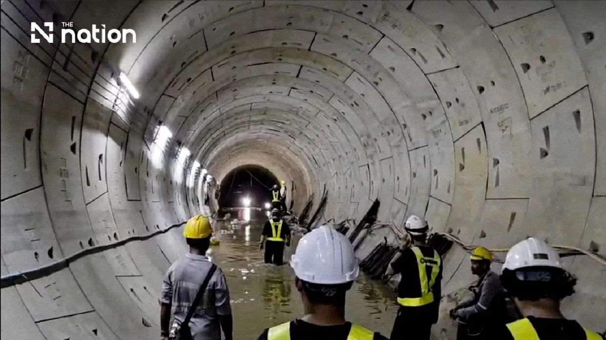 Bangkok's Purple Line faces urgent inspection after tunnel flooding during downpour