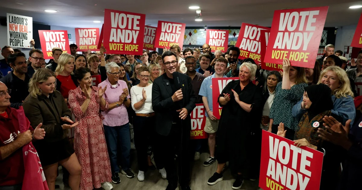 Internal Fractures on Britain's Right Hand Burnham an Opening in Race for Number 10