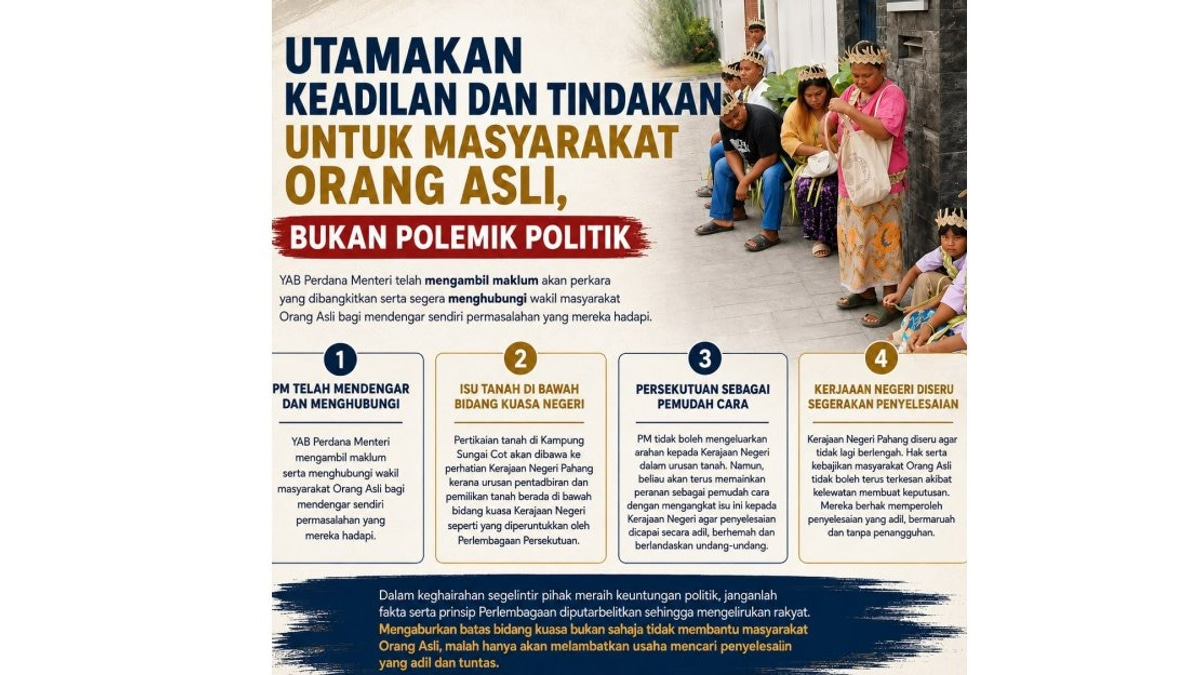 Anwar Vows To Facilitate Resolution Of Kampung Sungai Cot Orang Asli Land Dispute