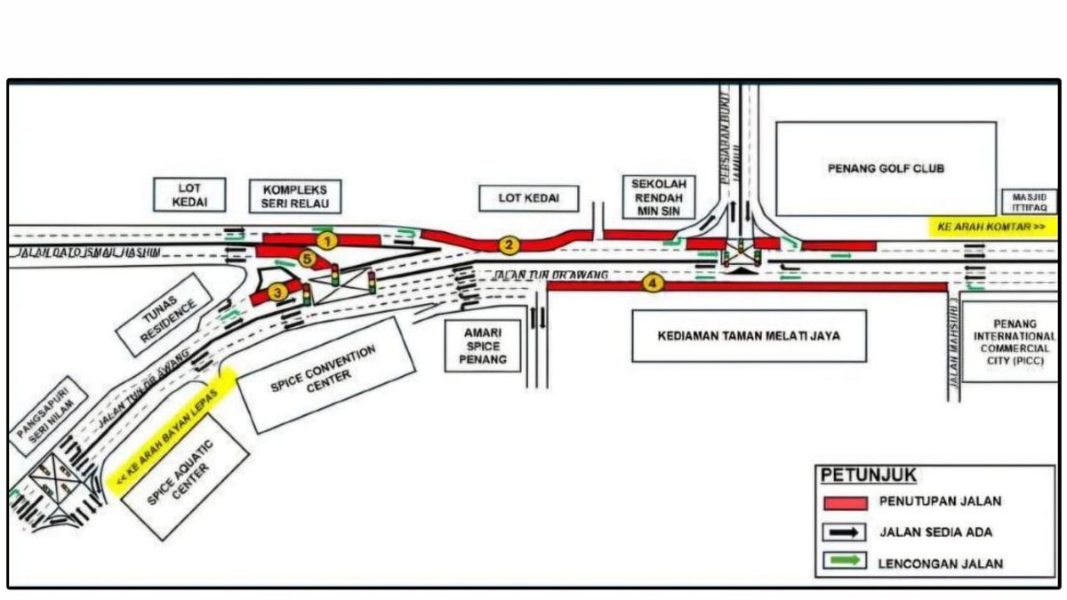 Penang Roads to Face Temporary Closures for Mutiara Line LRT Construction