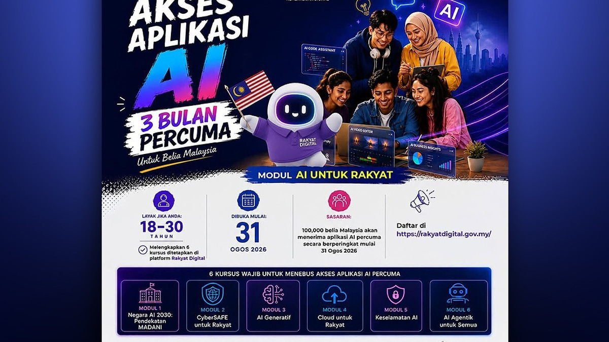 100,000 Young Malaysians To Access Free AI Tools Through New Government Training Initiative