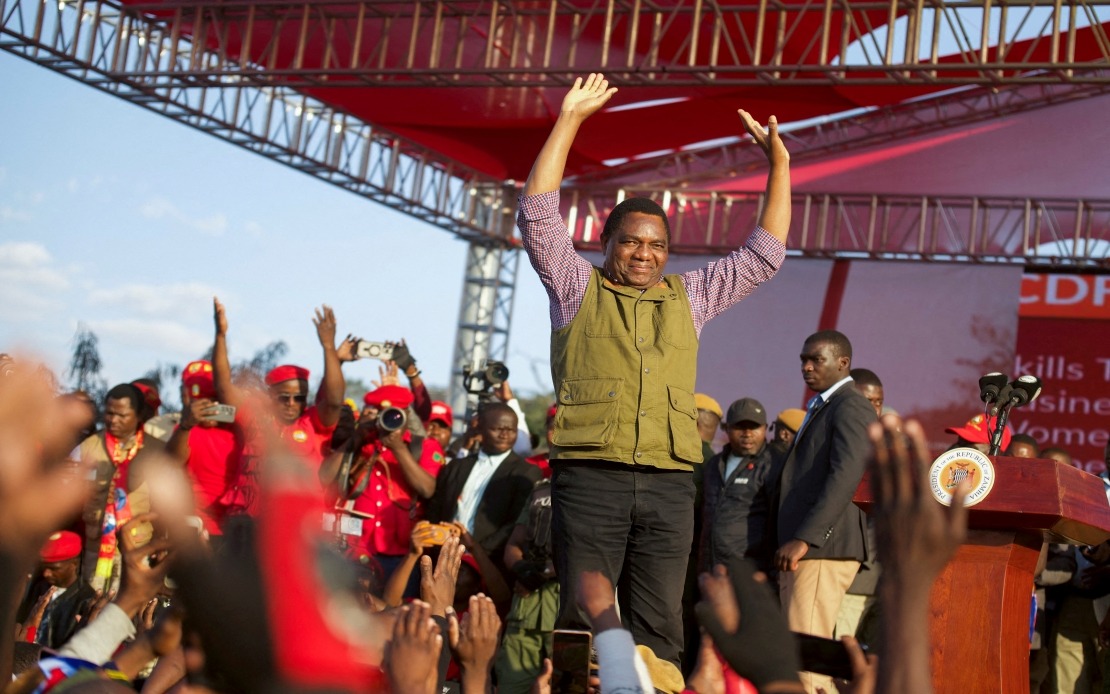 Hichilema Poised for Second Term as Zambian Leader Builds Commanding Election Lead