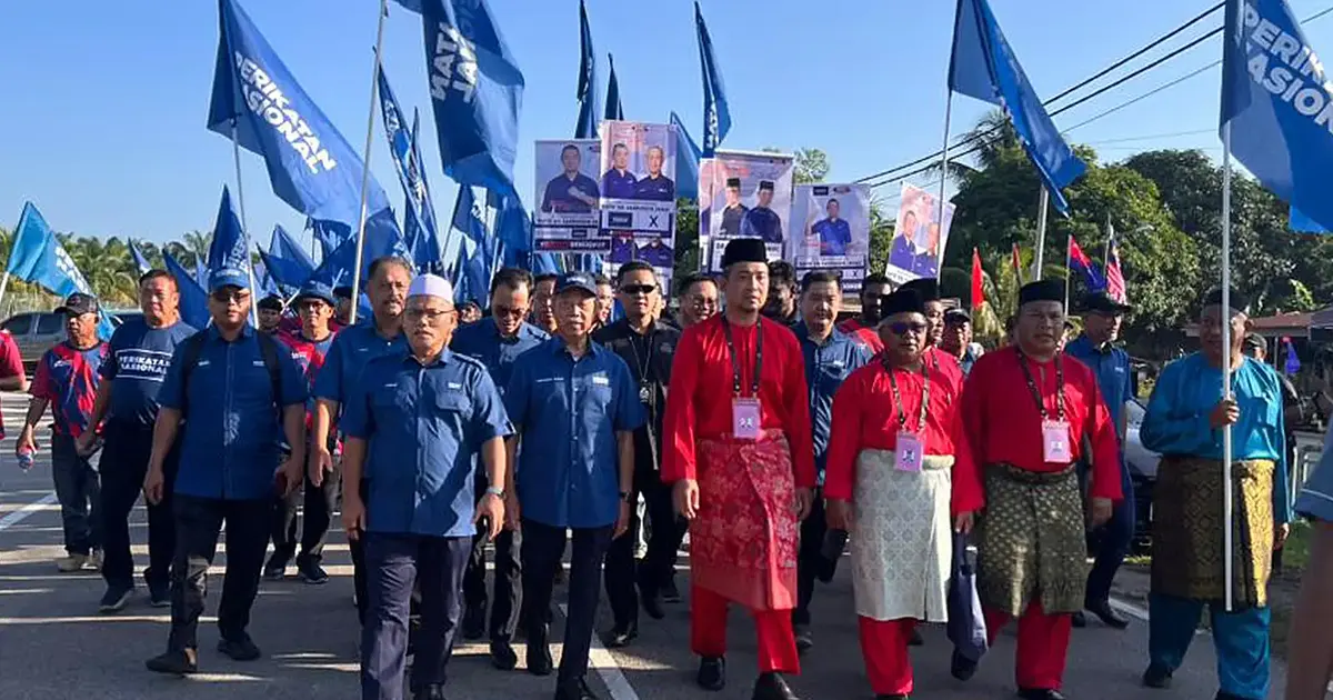 Muhyiddin Leads PN Show of Strength Behind Bukit Kepong Candidate