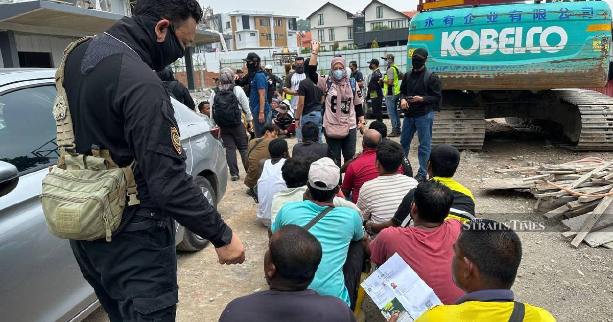 528 foreign workers detained in immigration sweep across Malaysia's construction sector