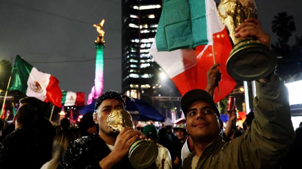 Car ploughs through Mexico football fans in Cabo San Lucas, leaving 17 injured