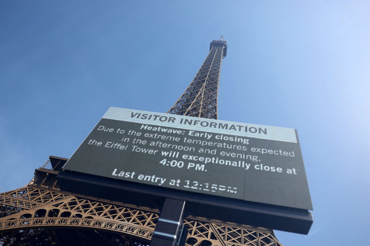 Paris heatwave forces early closures of iconic landmarks, leaving tourists stranded