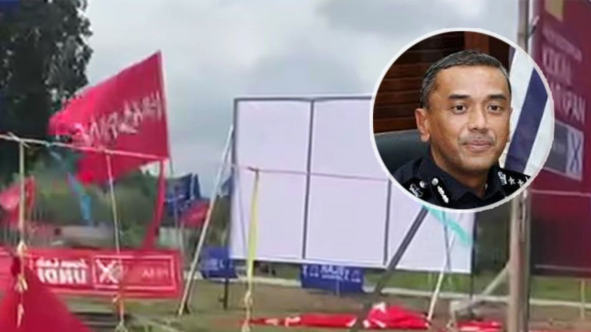 First Election-Related Arrest in Negri Sembilan as Man Detained for Damaging Campaign Flags