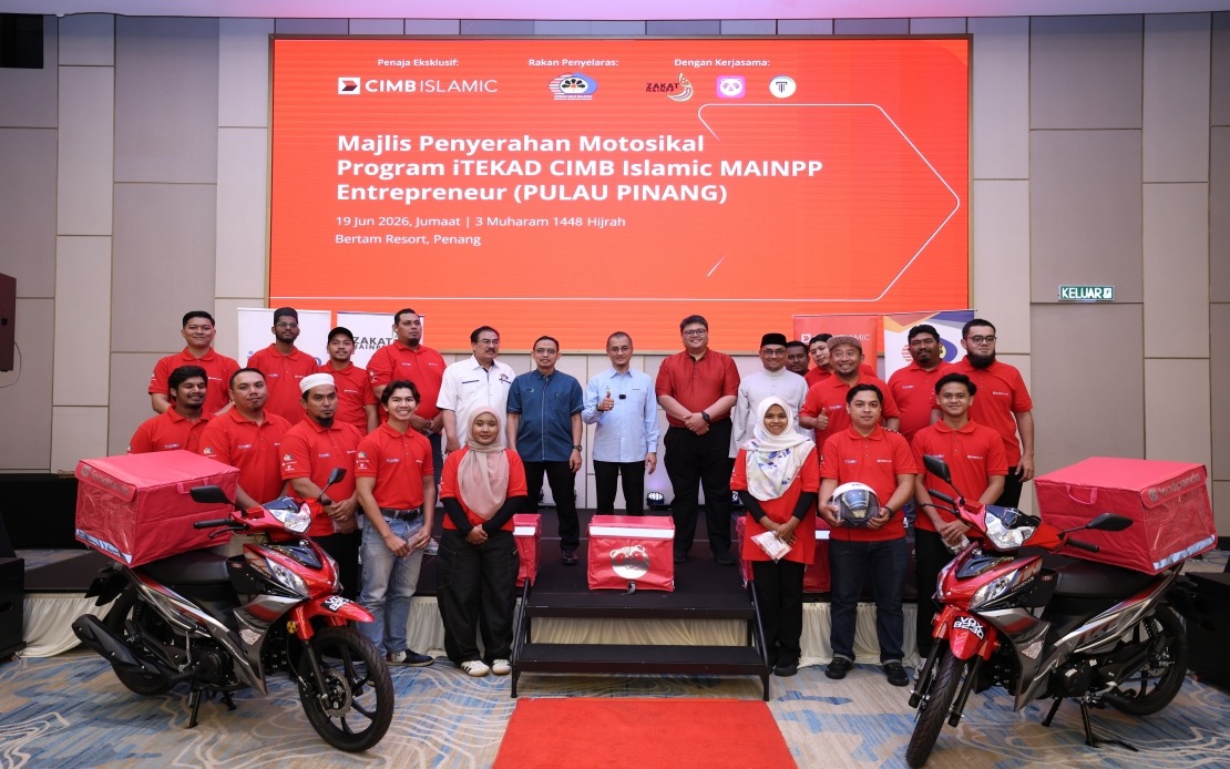 Twenty Entrepreneurs Gain Motorcycles Through CIMB Islamic-MAINPP Programme in Penang