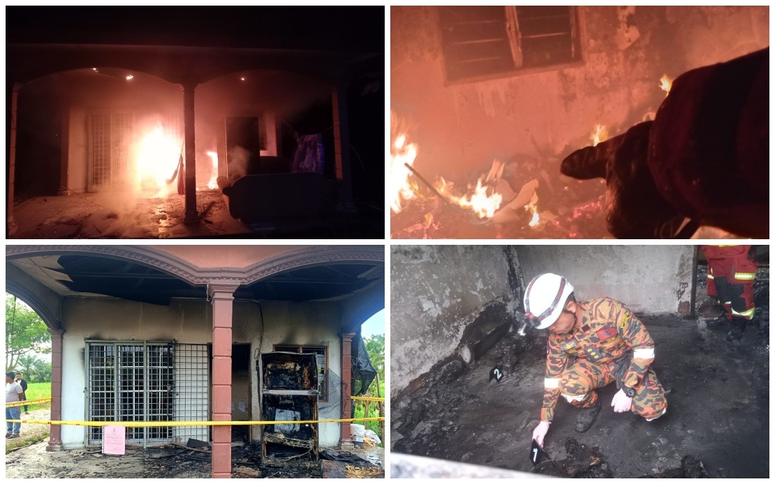 Myanmar Refugee Family Killed in Bagan Serai House Fire; Wife Survives with Burns