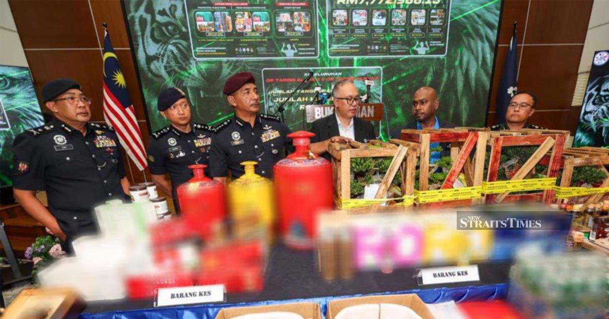 Five arrested as police bust two smuggling rings, recover RM12.8 million in contraband