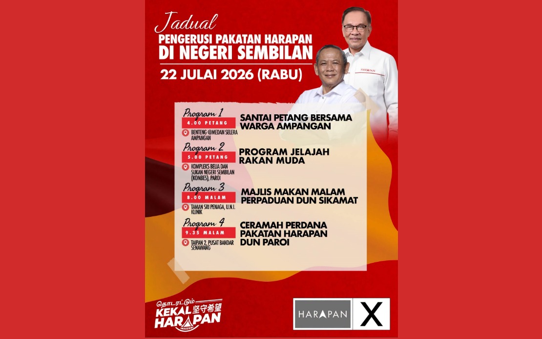 Anwar Launches Major Campaign Push in Negeri Sembilan as PH Seeks to Retain State
