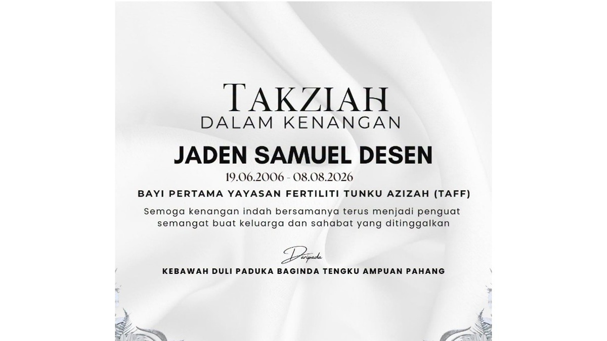 Tunku Azizah Mourns Death Of First Baby Born Through TAFF Initiative