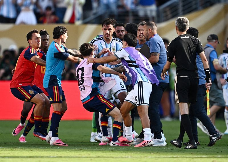 FIFA Launches Investigation into World Cup Final Brawl Between Spain and Argentina