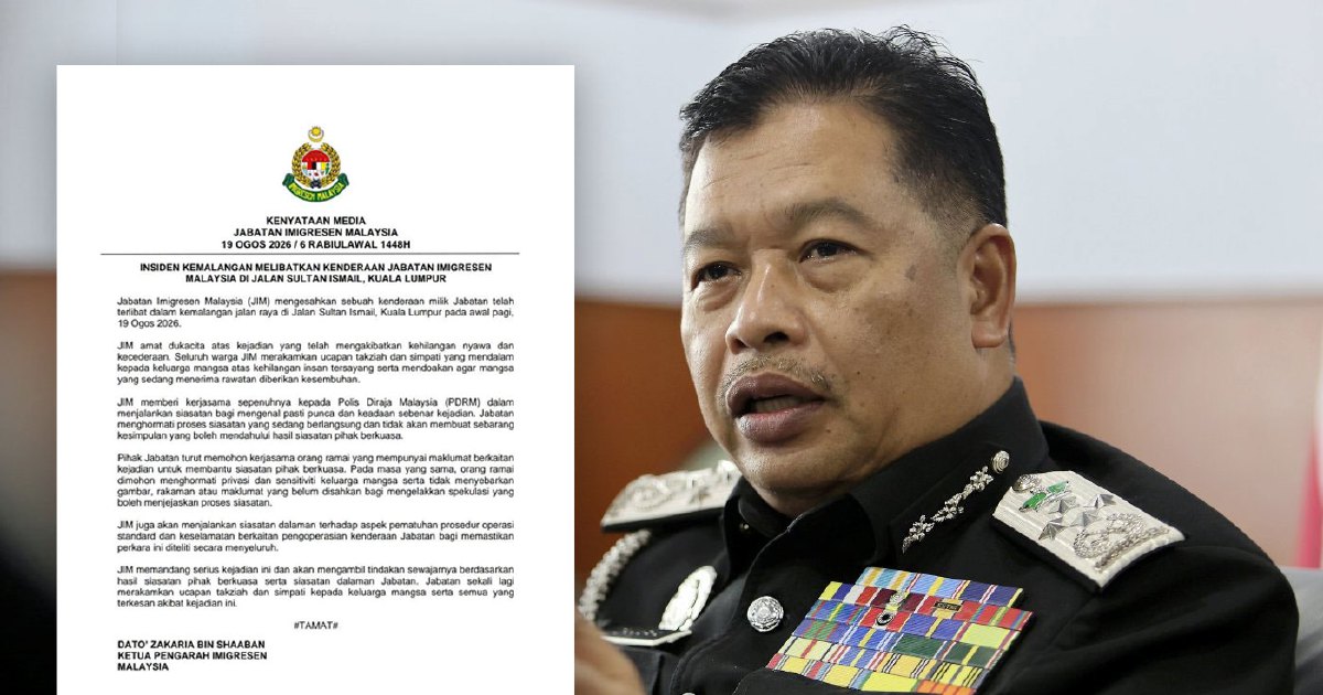 Immigration Department launches internal investigation after fatal Jalan Sultan Ismail crash