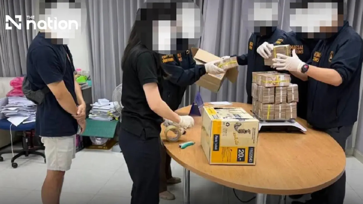 Thai customs seizes 23 million baht in cash hidden in snack boxes at Myanmar border